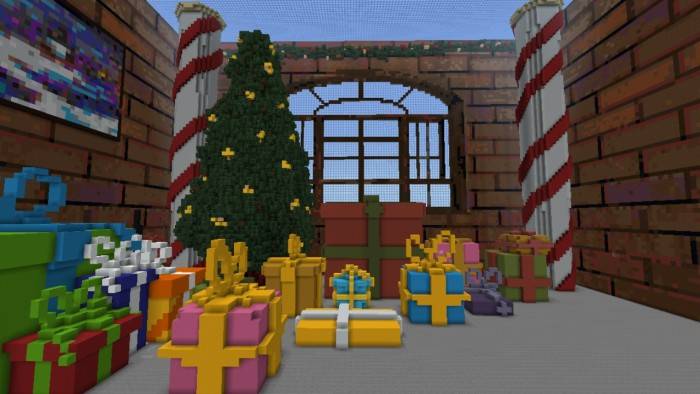 Новогоднее лобби в МКПЕ | Карта Рождественский паркур