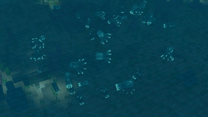 Кракены под водой | Текстуры Светящиеся кальмары