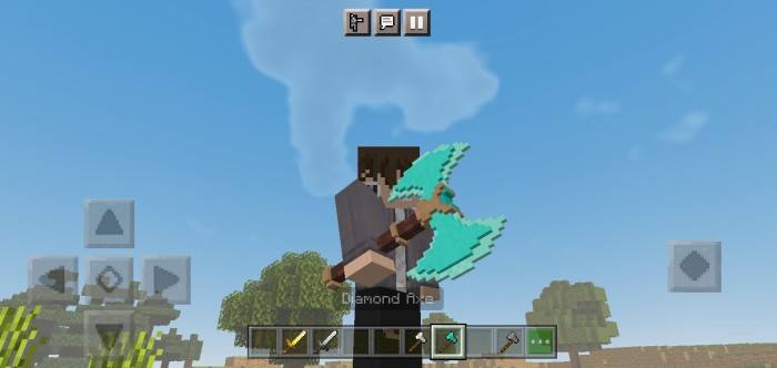 Алмазный топор | Текстуры 3D вид снаряжения