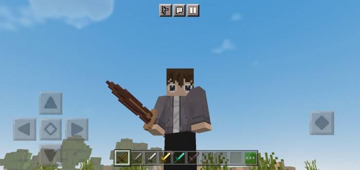 Деревянный меч | Текстуры 3D вид снаряжения