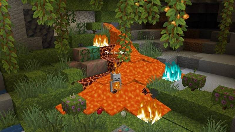 Горящий скелет | Текстуры Faithful 32x