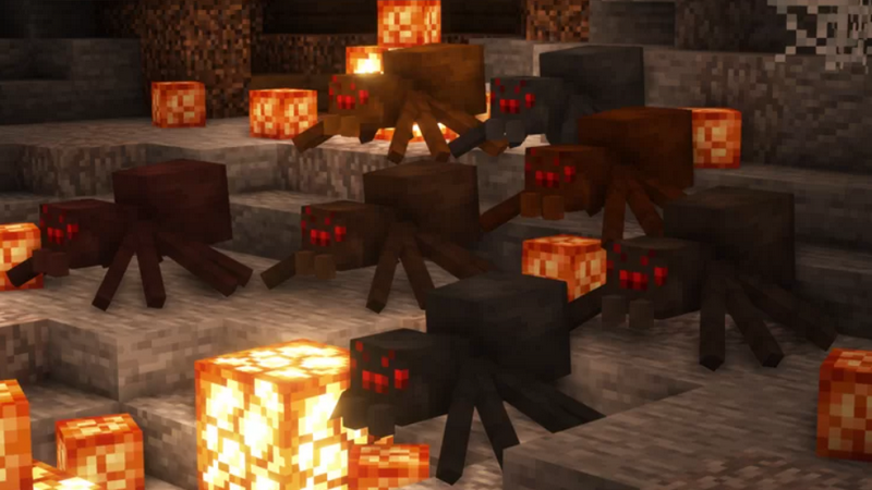 Пауки в пещере | Текстуры Улучшенные пауки