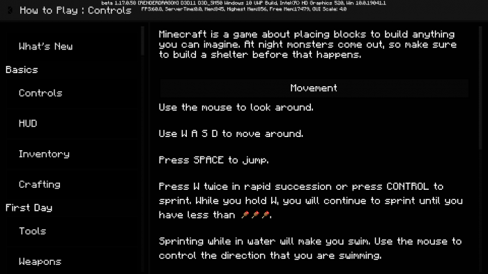 Окно настроек | Текстуры Темная тема