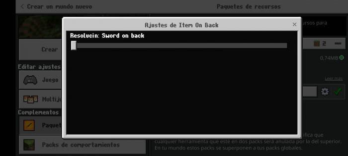 Настройки | Текстуры Предмет на спине