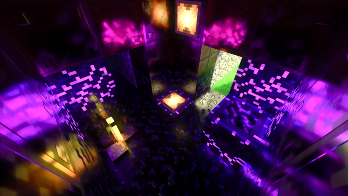 Обсидиановые блоки | Текстуры Ванильный RTX (Truly Vanilla RTX)