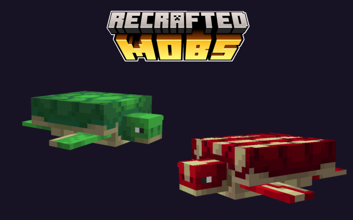 Морская и рубиновая черепаха | Текстуры Улучшенные водные мобы