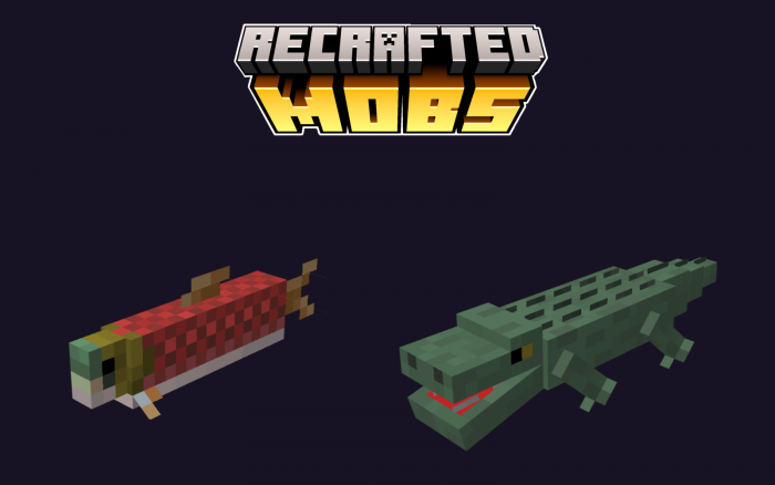 Треска и аллигатор | Текстуры Улучшенные водные мобы