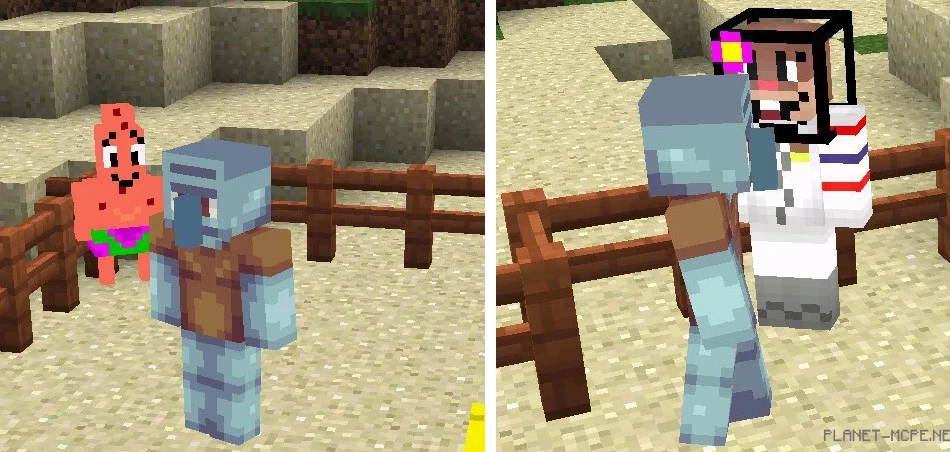 Мод SpongeBob Mobs 0.15.4/0.14.0/0.13.1
