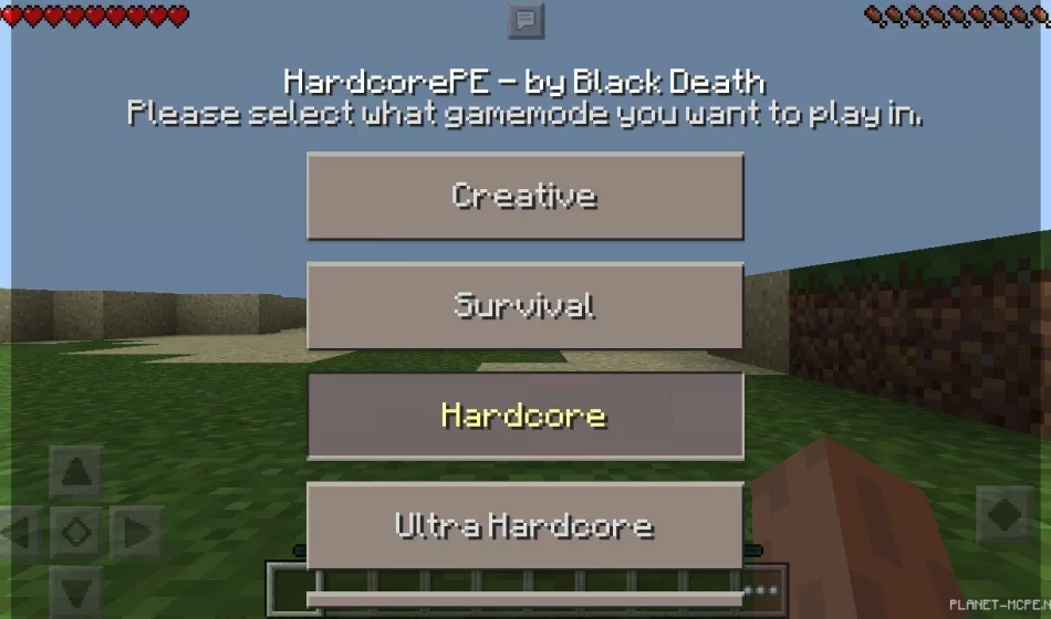 Мод HardcorePE 0.14.2/0.14.1/0.13.1
