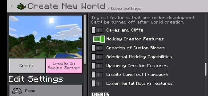 Экспериментальные настройки | Мод Увеличенный хитбокс