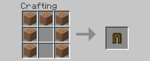 Крафт поножей | Мод Деревянная броня