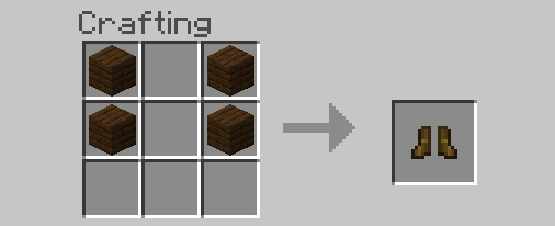 Крафт сапогов | Мод Деревянная броня