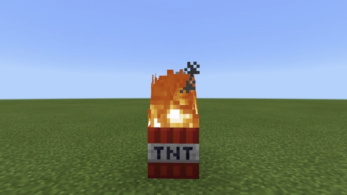 Процесс взрывов блока TNT | Мод Остановка времени