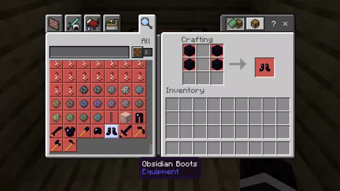 Сапоги | Мод Обсидиановое расширение