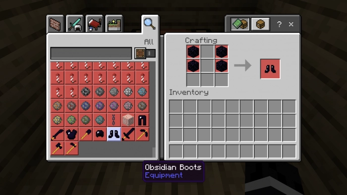 Сапоги | Мод Обсидиановое расширение