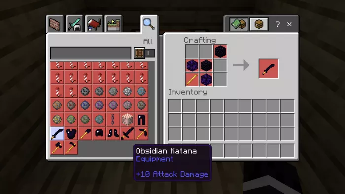 Ятаган | Мод Обсидиановое расширение