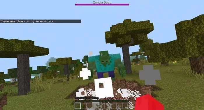 Разрушение блоков | Мод Босс-зомби