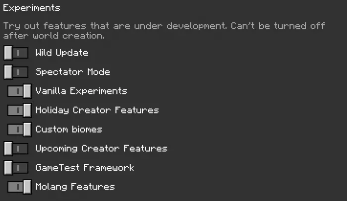 Экспериментальные настройки | Мод Пробуждение Края