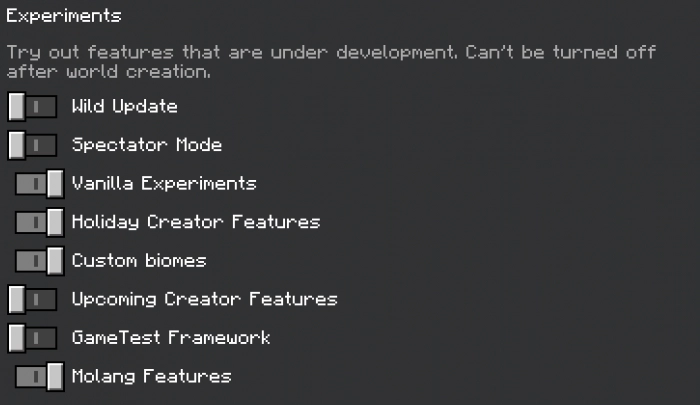 Экспериментальные настройки | Мод Пробуждение Края