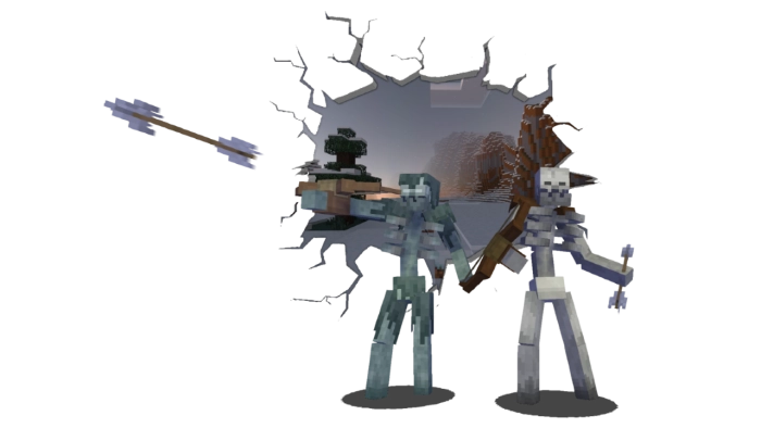 Скелет и зимогор | Мод Мутировавшие мобы