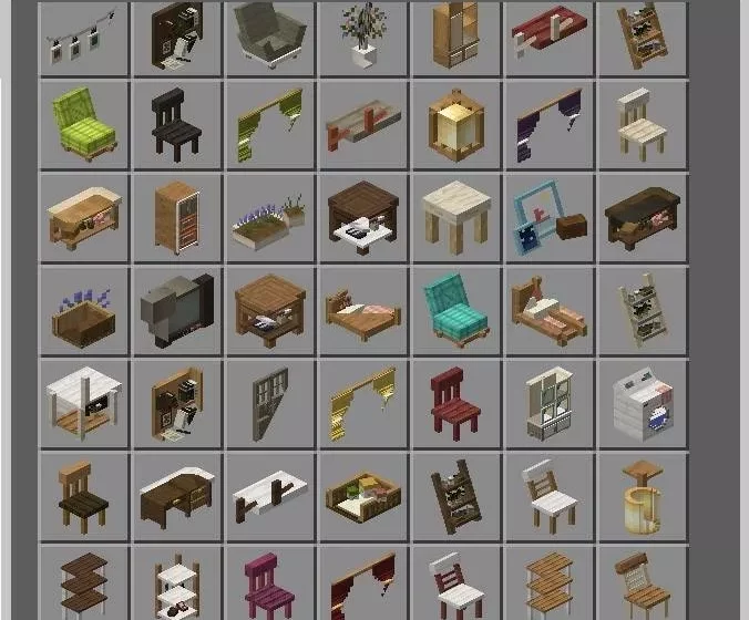 Второй набор мебели | Мод Gooblicraft