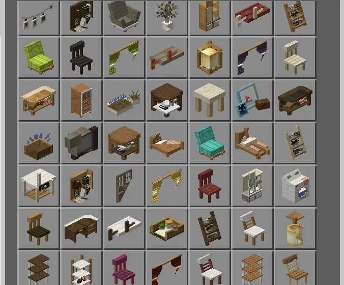 Второй набор мебели | Мод Gooblicraft