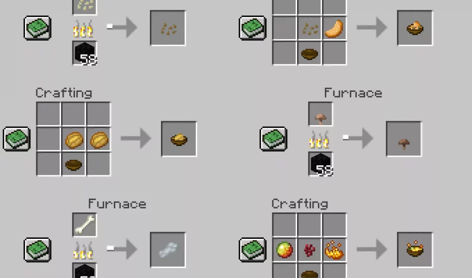Создание предметов | Мод Улучшения пищи