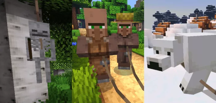 Житель на поводке | Мод Поводок для мобов