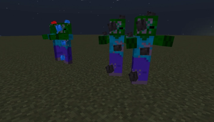 Янтарный и рудный зомби | Мод Рудная экспансия