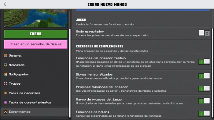 Настройки | Мод Ванильные вещи