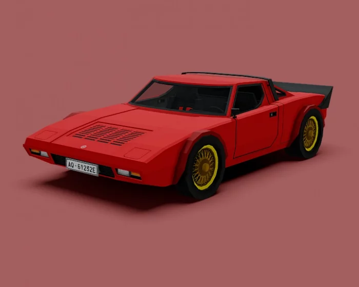 Красный | Мод Ланча Стратос