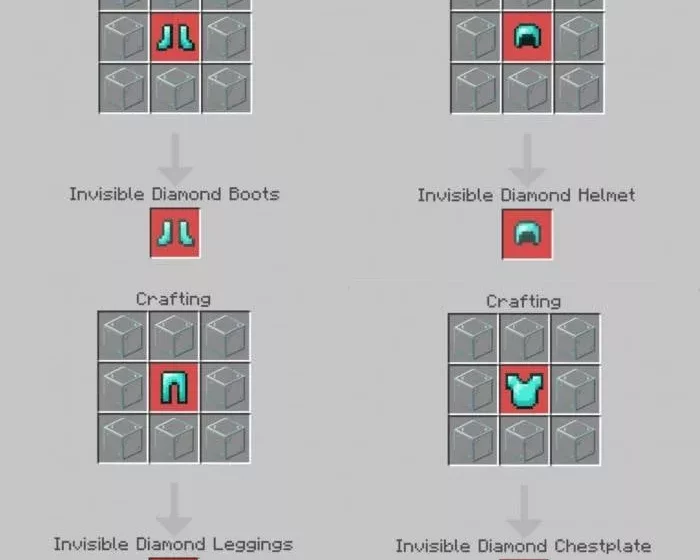 Крафт брони | Мод Невидимая броня и мечи