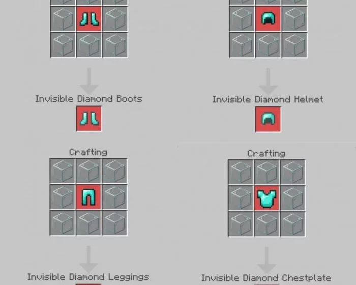 Крафт брони | Мод Невидимая броня и мечи