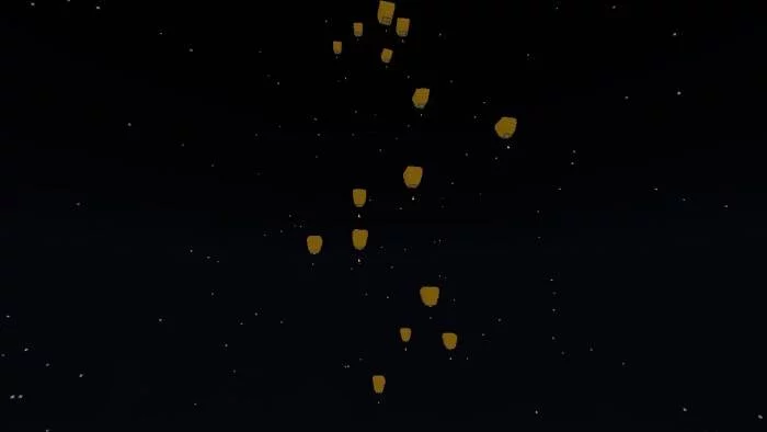 Фонарики в небе | Мод Цветные фонарики