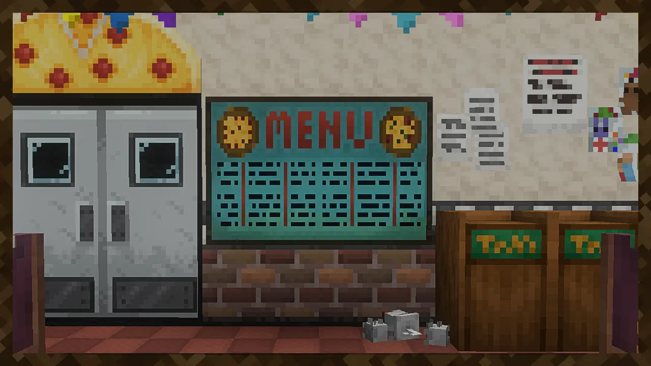 Large pizza menu